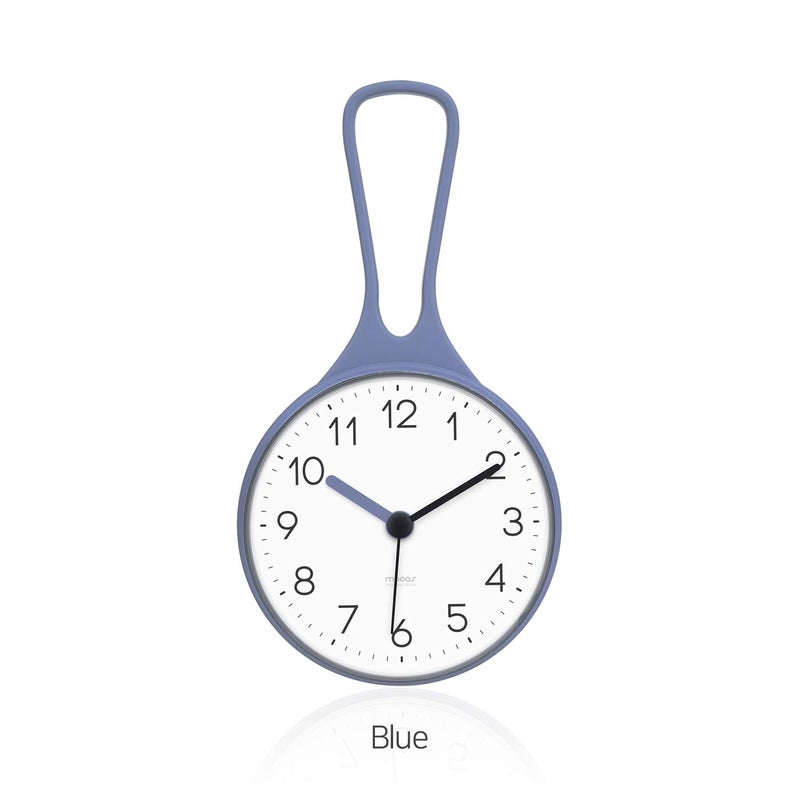 mooas Loop Bathroom Clock (White  3.16 x 1.31 x 6.02 inch)  Waterproof Shower Clock  Kitchen Clock  Non-Ticking Battery Operated - Image 4